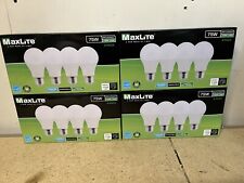 Lot Of 16 Maxlite Led Light Bulbs 10w 75 Watt A19 Daylight 5000k Dimmable