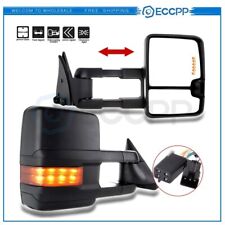 For 88-98 C K 1500 2500 3500 Power Smoke Led Signal Lhrh Side Mirrors Pair