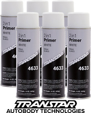 6 Pack - 15 Oz Transtar 4633 2 In 1 Spray Primer White For Plastic Metal