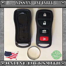 New Shell For Keyless Entry Remote Replace Case Fob For Nissan Infiniti 4 Button