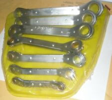 Mac 7pc Sae Metric 7mm - 21mm 6pt 12pt Ratcheting Double Box Wrench Set Usa New