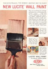 1961 Dupont New Lucite Wall Paint Vintage Print Ad
