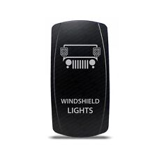 Rocker Switch For Jeep Windshield Lights Symbol - Blue Led