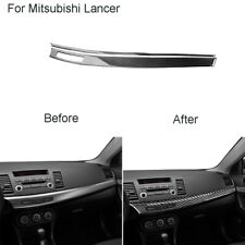 Carbon Fiber Center Dashboard Panel Cover Trim For Mitsubishi Lancer 2008-2015