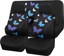 Car Pass Butterfly Seat Covers Full Set Blue Car Seat Covers For Women Cute Gir