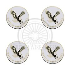 Dayton Eagle Gold Black Metal Wire Wheel Chip Emblems Size 2.25 Set Of 4
