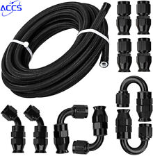 10an Black 1020ft E85 Nylon Braided Ptfe Fuel Line With 10 Fittings Hose Kit