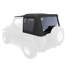 For 1987-1995 Jeep Wrangler Yj 2dr Soft Top Canvas Black