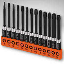 13pc Torx Bit Set Quick Change Connect Impact Driver Drill Security Tamper Proof