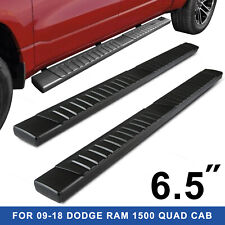 Black 6.5 Side Step Bars Running Boards Fit For 09-18 Dodge Ram 1500 Quad Cab