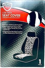 1 Ct Auto Drive Low Back Seat Cover Black White Zebra Print With Pink Accents