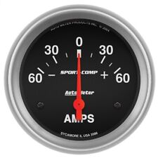 Autometer 3586 2-58 In. Ammeter 60-0-60 Amps Sport Comp Gauge Black