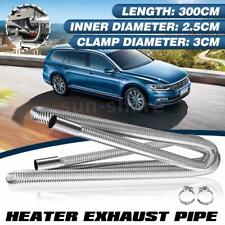 10ft Stainless Steel Car Exhaust Pipe Parking Air Heater Diesel Gas Vent Hose
