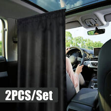 2x Car Accessories Sun Shade Curtains Partition Privacy Curtain Uv Protector Kit