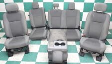 17 F250 Crew Gray Cloth Manual Front Bench Jumpseat Console Backseat Seats Set