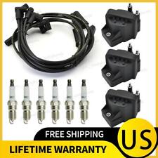 6x Iridium Spark Plug 3x Dr39 Ignition Coil Wires For 96-08 Buick Lucerne 3.8l