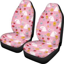 Cute Animal Univesal Car Seat Covers For Women Auto Accessories 2 Front Set