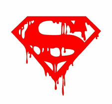 Superman Bleeding Drip Logo Red Vinyl Decal Sticker Car Auto Window 4