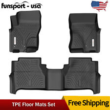 3pcs Floor Mats For 2008-2021 Nissan Frontier Crew Cab Rubber Protection Liners