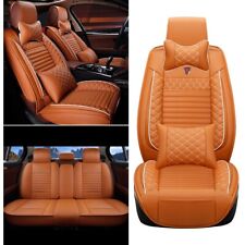 Car Seat Covers 5-seats Set For Mercedes-benz With Headrest Cushion Orange 001