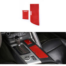 Red Carbon Fiber Water Cup Holder Cover Trim For Chevrolet Corvette C7 2014-19