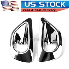 Pair Front Fog Light Cover For Jeep Grand Cherokee 2014 2015 Chrome Lamp Trim
