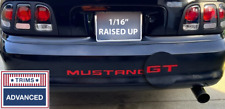 Red Bumper Raised Letters Compatible With 1994-1998 Mustang Gt Models