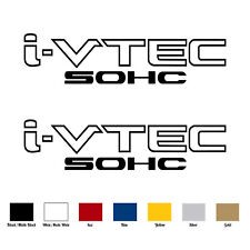 2x I-vtec Sohc 10 X 2.5 Vinyl Decal Sticker For Honda Accord Civic Si Rs