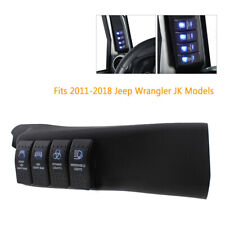 Us Car Left Side A-pillar Rocker 4 Switch Pod Panel Fit For Jeep Wrangler Jk