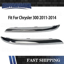 For Chrysler 300 2011 2012 2013 2014 Front Bumper Molding Chrome Trim Set