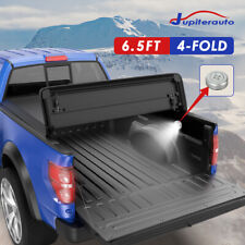 6.5ft 4 Fold Tonneau Cover For 14-19 Gmc Sierra Chevy Silverado 1500 Truck Bed