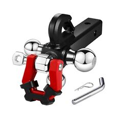 Trailer Hitch Tri Ball Mount And 360 Swivel Tow Shackle Fits For 2 Receiver
