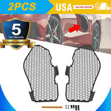 For Corvette C8 2020-2023 Side Intake Mesh Grille Insert Pair Black Aluminum Us