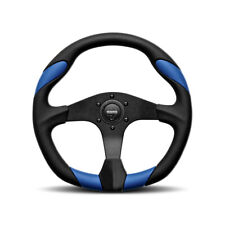 Momo Qrk35bk0bu Quark Street Steering Wheel 350mm Black Polyurethane Brushed