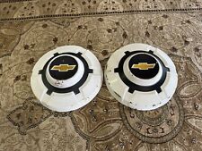 Chevy Dog Dish 12 Inch Hubcaps 1969-1975 Pair 2 34 Ton 16 White Driver