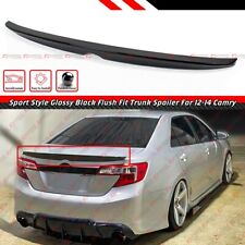 For 2012-14 Toyota Camry Le Se Xle Jdm Sport Painted Glossy Black Trunk Spoiler