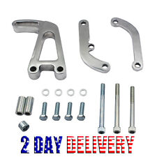Polished Aluminum Power Steering Bracket For Sbc Chevy Long Water Pump 350 Lwp