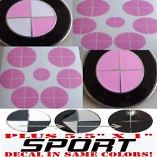 Light Pink Sticker Overlay Sport Vinyl Full Set Cute Hot Fit All Bmw Emblems