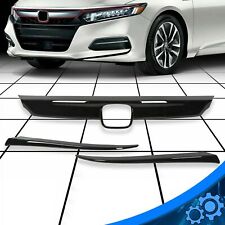 For Honda Accord 2018-2020 2019 Gloss Black Lip Front Grille Cover Moulding Trim