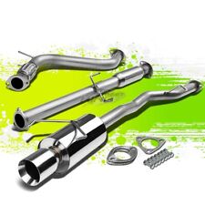 4rolled Tip Muffler Performance Catback Exhaust Kit For 94-97 Accord Cd 4cyl