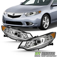 Hid Type Chrome 2009-2014 Acura Tsx Led Drl Projector Headlights Headlamps Set