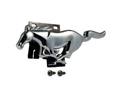 1994-2004 Mustang Front Grille Chrome Running Horse Emblem W Bracket Torx Screws