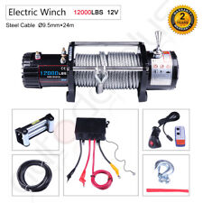 12000lbs Electric Winch 12v Steel Cable Off-road For Jeep Truck Trailer 4wd